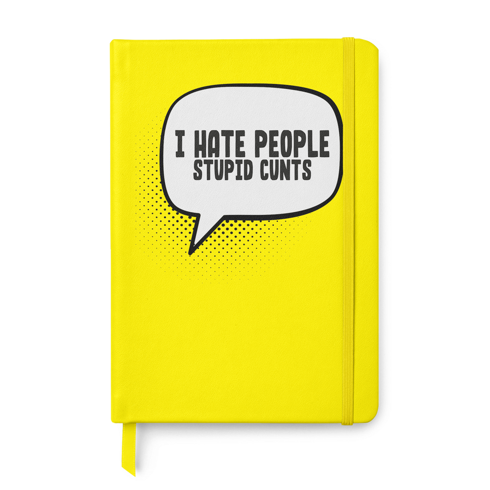 Hate People Speech Bubble Leather Style Notebook #3 image